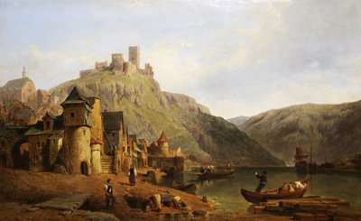 Beilstein aan de Moezel door George Clarkson Stanfield